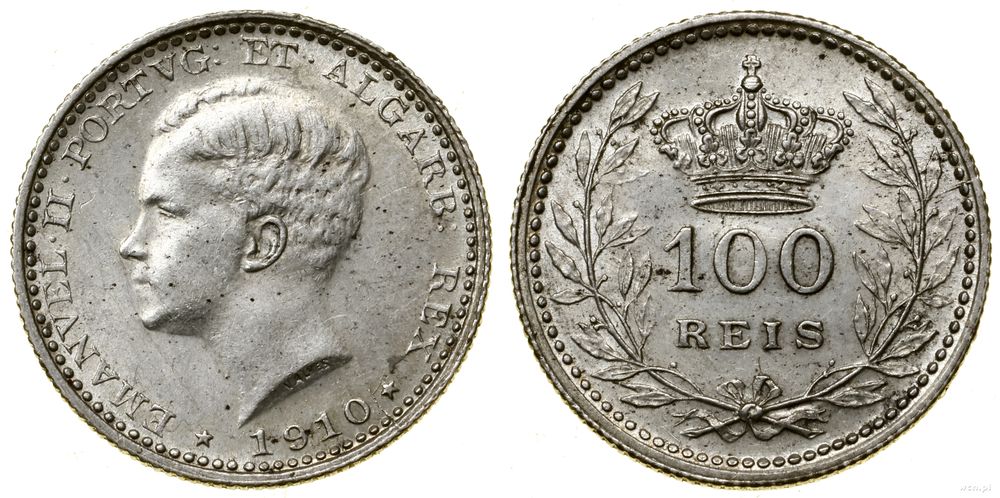 Portugalia, 100 reali, 1910