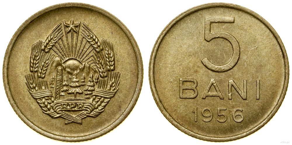 Rumunia, 5 bani, 1956