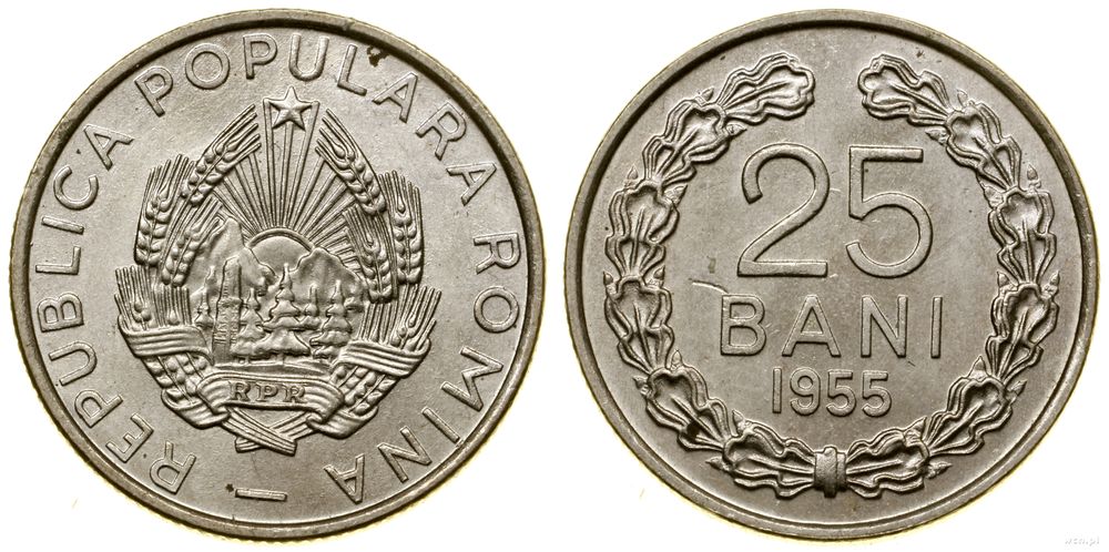 Rumunia, 25 bani, 1955