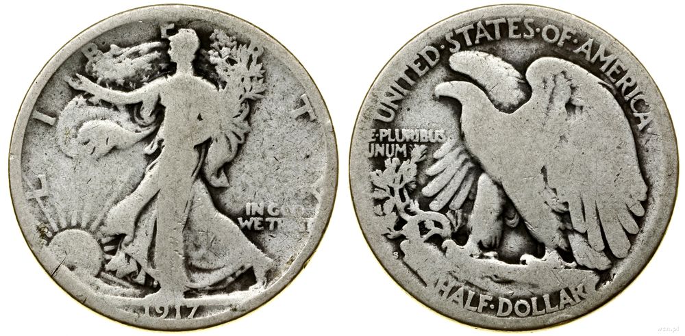 Stany Zjednoczone Ameryki (USA), 1/2 dolara, 1917 S