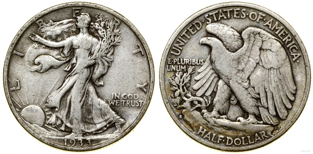 Stany Zjednoczone Ameryki (USA), 1/2 dolara, 1933 S