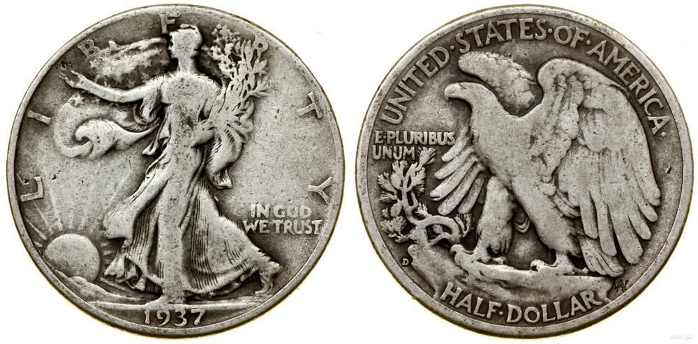 Stany Zjednoczone Ameryki (USA), 1/2 dolara, 1937 S