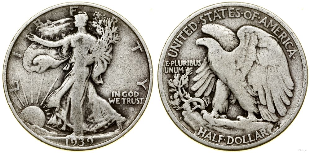 Stany Zjednoczone Ameryki (USA), 1/2 dolara, 1939 D