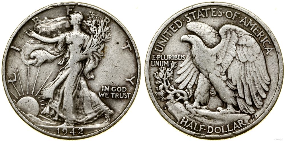 Stany Zjednoczone Ameryki (USA), 1/2 dolara, 1942 D