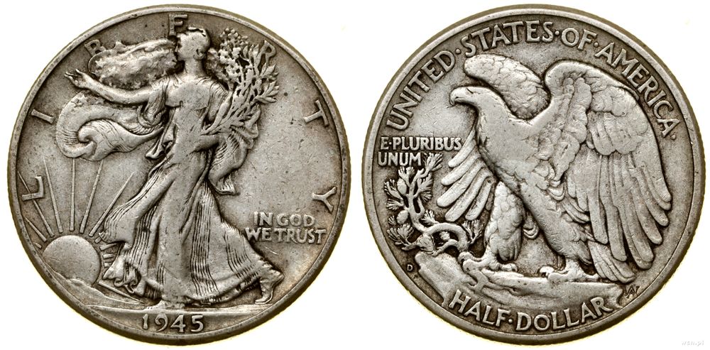 Stany Zjednoczone Ameryki (USA), 1/2 dolara, 1945 D