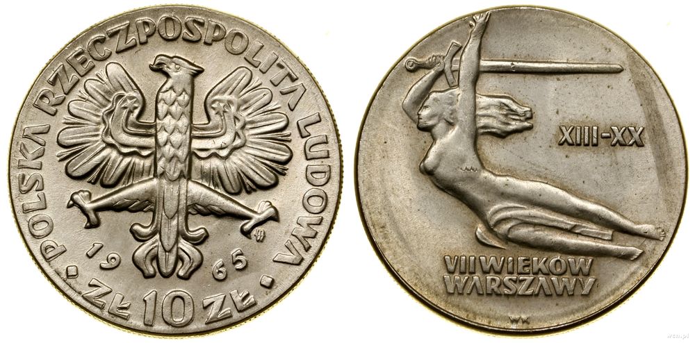 Polska, 10 złotych, 1965