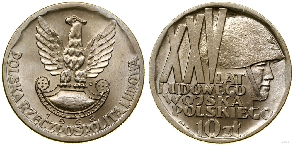 Polska, 10 złotych, 1968