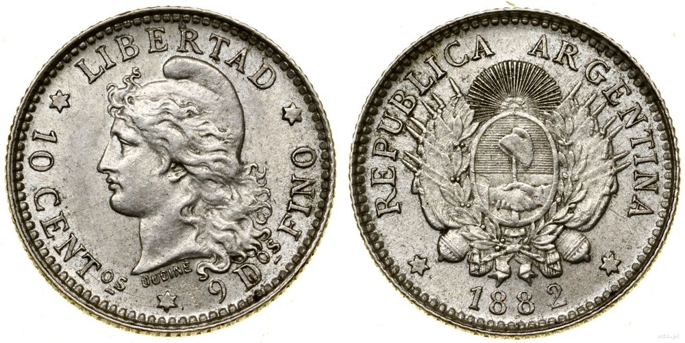 Argentyna, 10 centavo, 1882