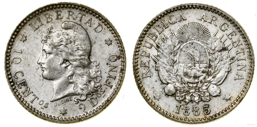 Argentyna, 10 centavo, 1883