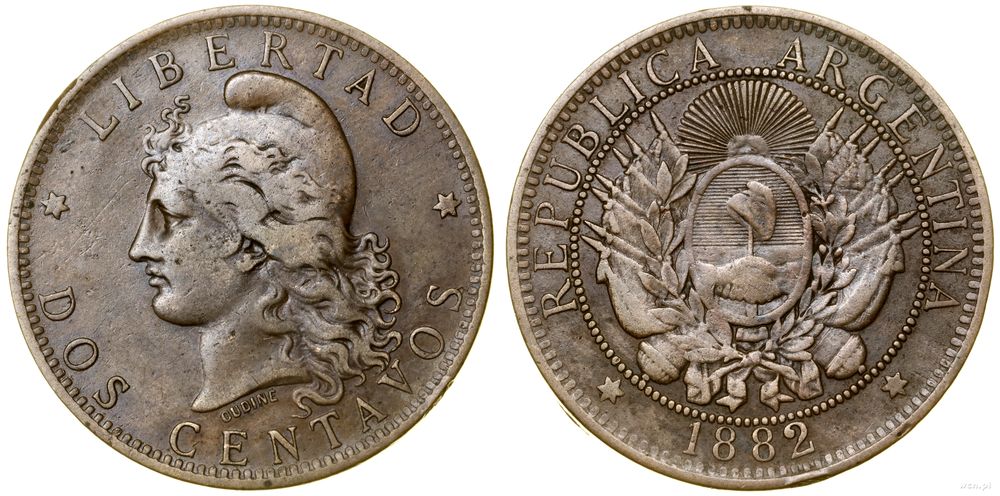Argentyna, 2 centavo, 1882
