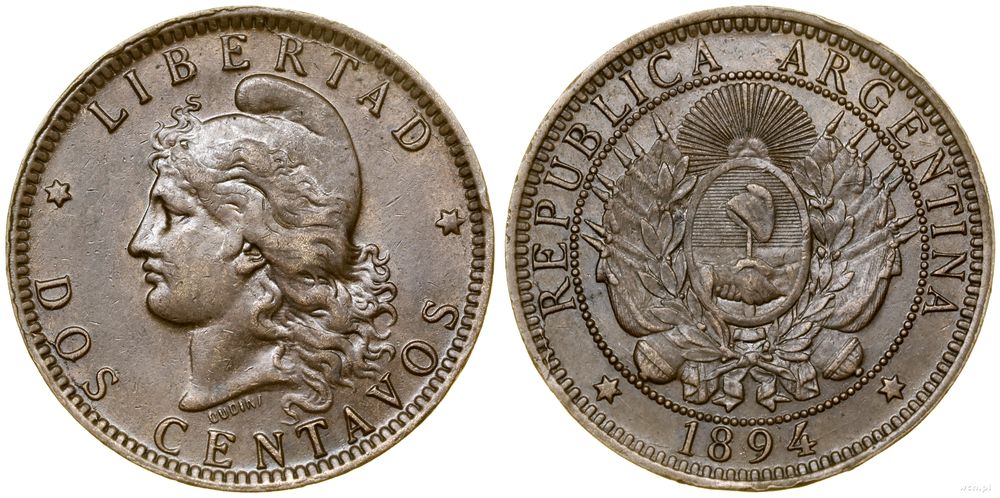 Argentyna, 2 centavo, 1894
