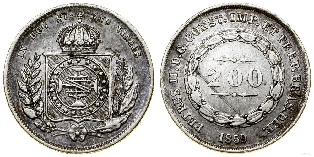 Brazylia, 200 reali, 1859