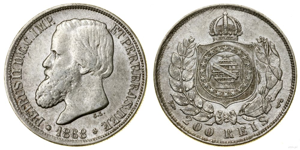 Brazylia, 200 reali, 1868