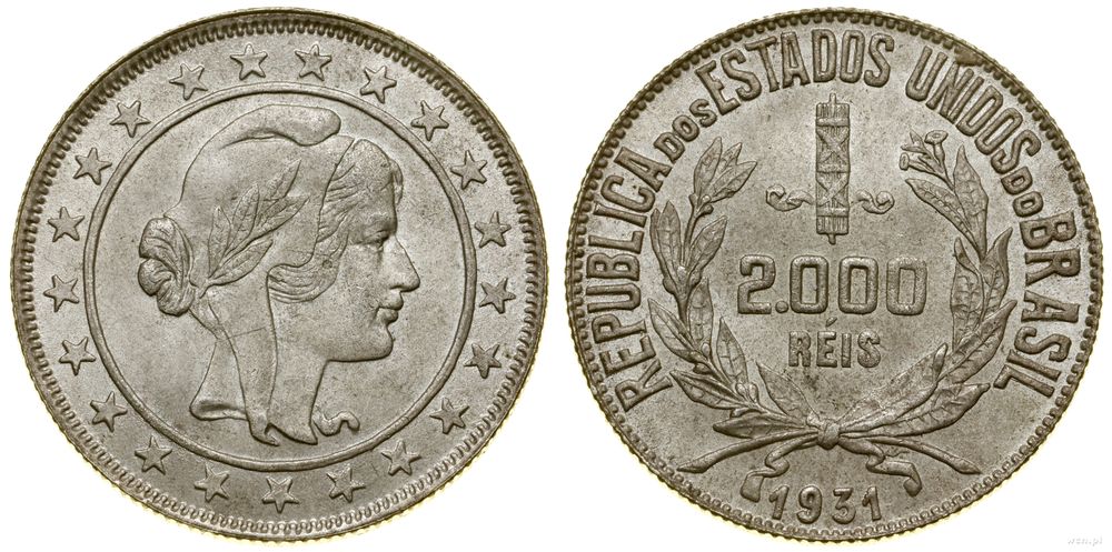 Brazylia, 2.000 reali, 1931