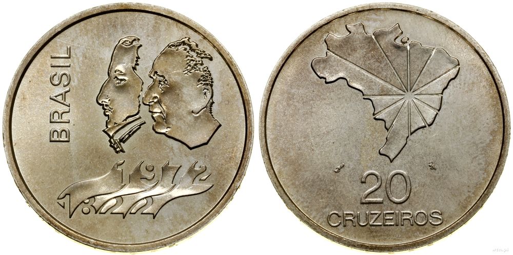 Brazylia, 20 cruzeiros, 1972