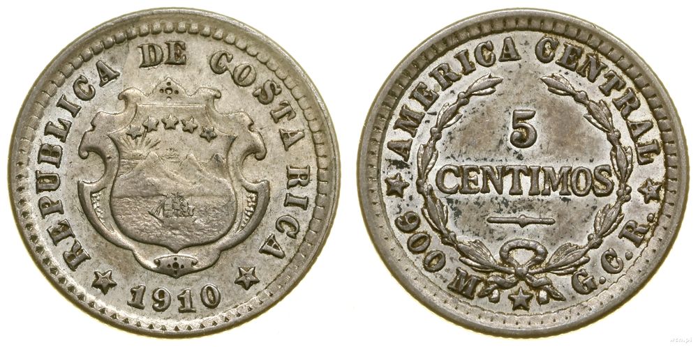 Kostaryka, 5 centymów, 1910