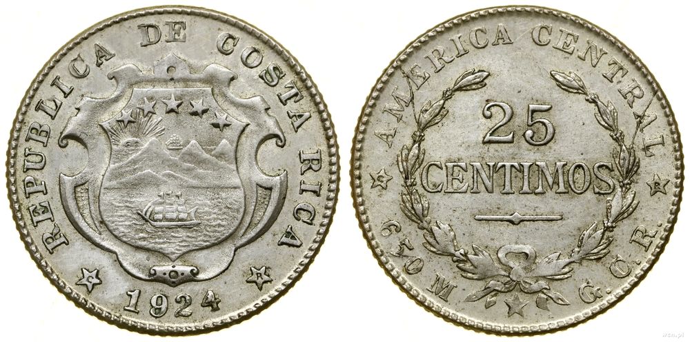 Kostaryka, 25 centymów, 1924