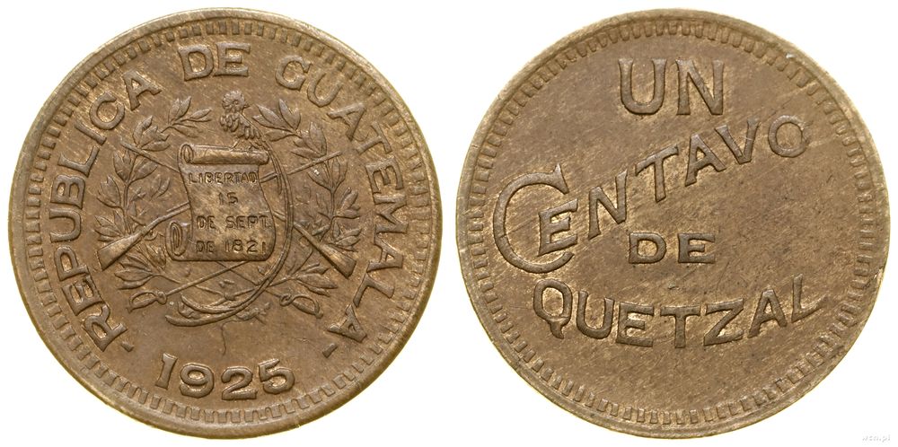 Gwatemala, 1 centavo, 1925
