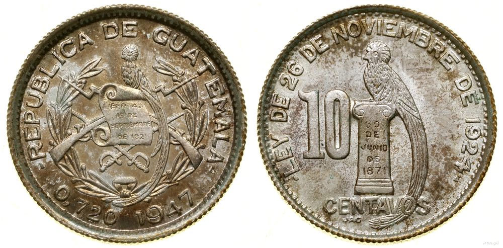 Gwatemala, 10 centavo, 1947
