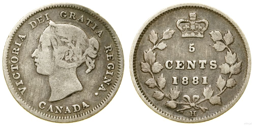 Kanada, 5 centów, 1881 H