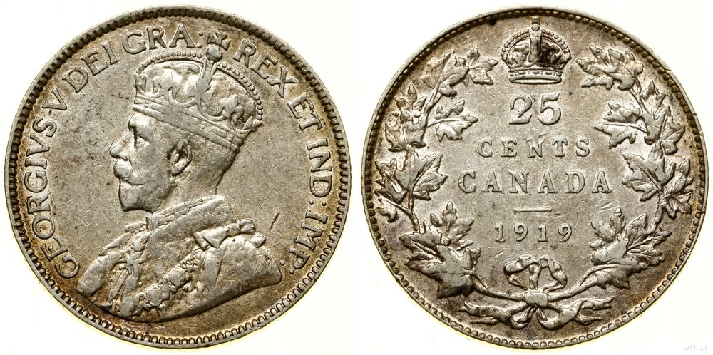 Kanada, 25 centów, 1919