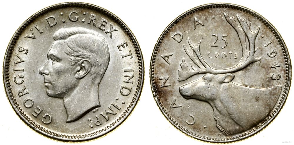 Kanada, 25 centów, 1943