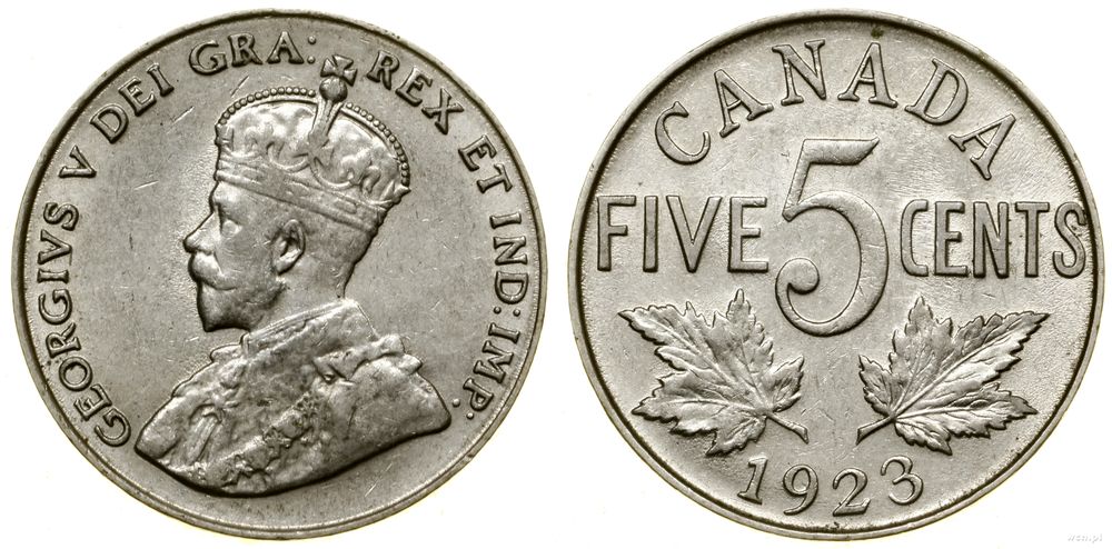 Kanada, 5 centów, 1923
