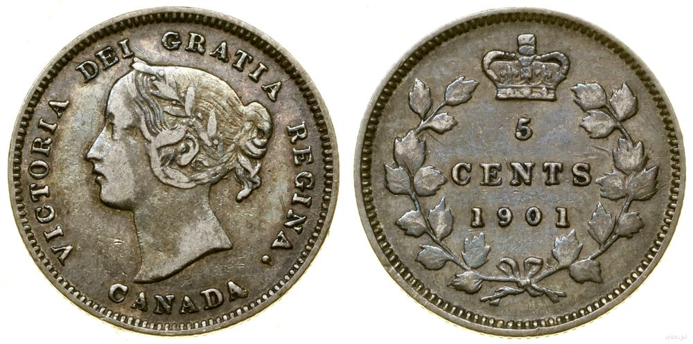 Kanada, 5 centów, 1901