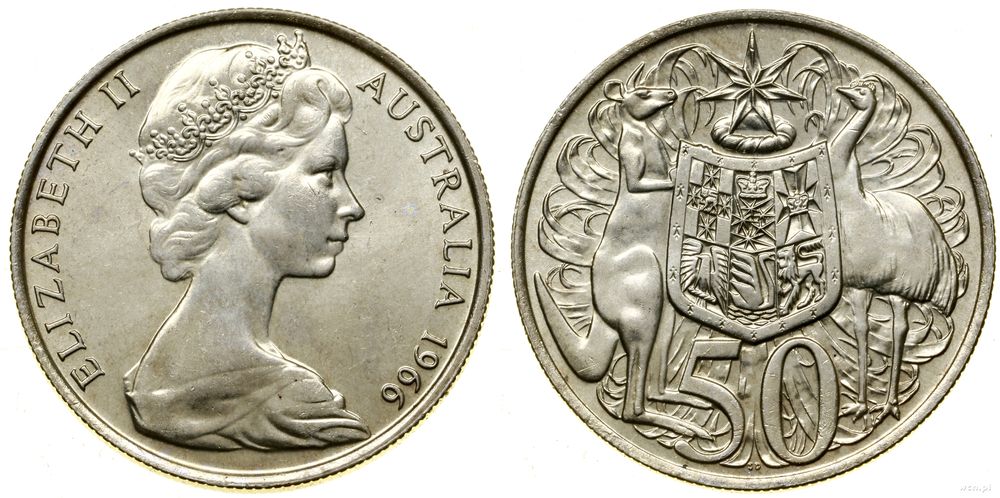 Australia, 50 centów, 1966