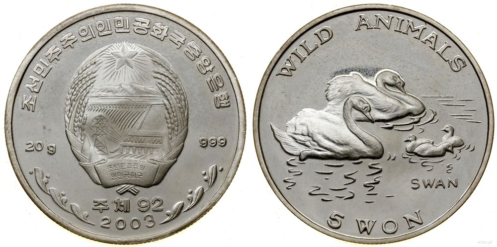 Korea Północna, 5 wonów, 2003