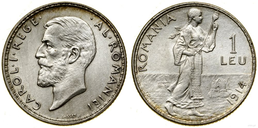 Rumunia, 1 lej, 1914