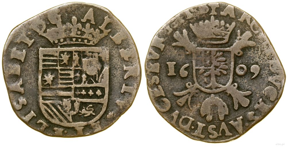 Niderlandy hiszpańskie, 1/2 liard, 1609