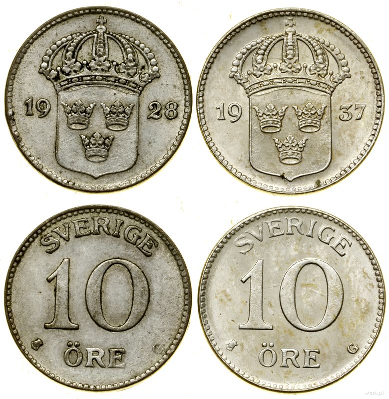 Szwecja, zestaw 2 x 10 öre
