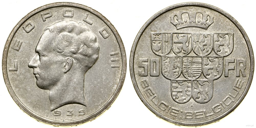 Belgia, 50 franków, 1939
