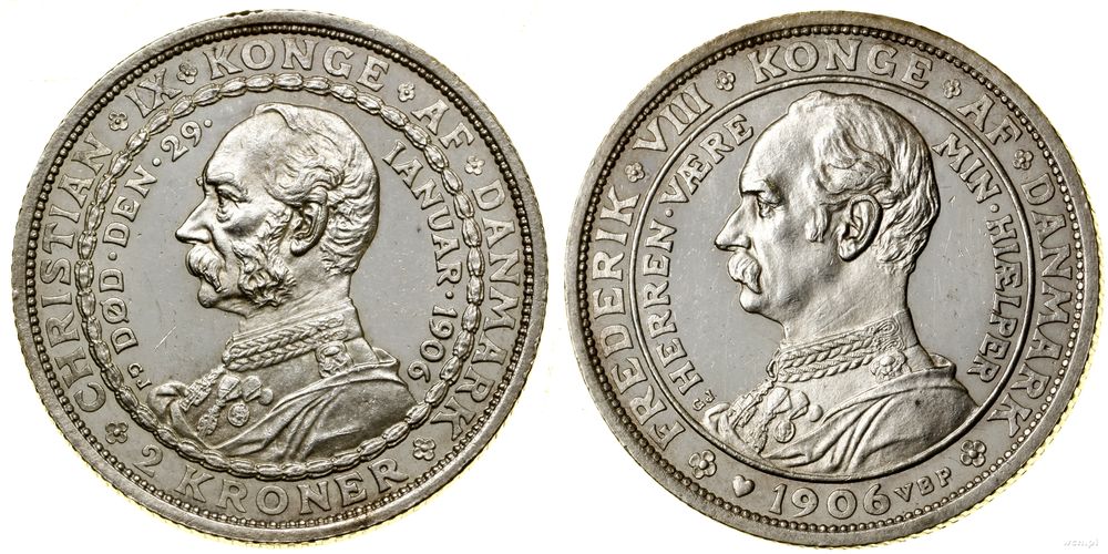 Dania, 2 korony, 1906