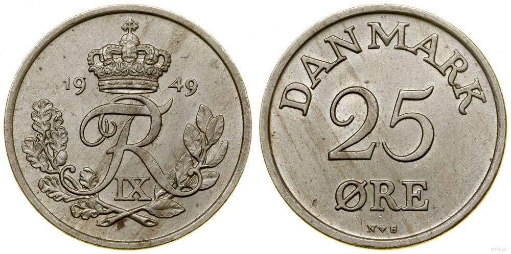 Dania, 25 øre, 1949