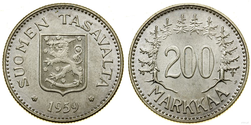 Finlandia, 200 marek, 1959