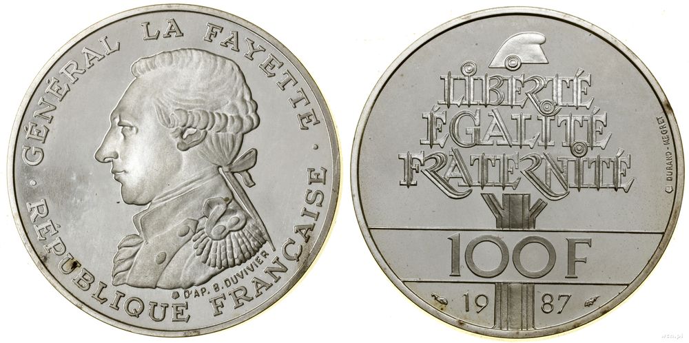 Francja, 100 franków, 1987