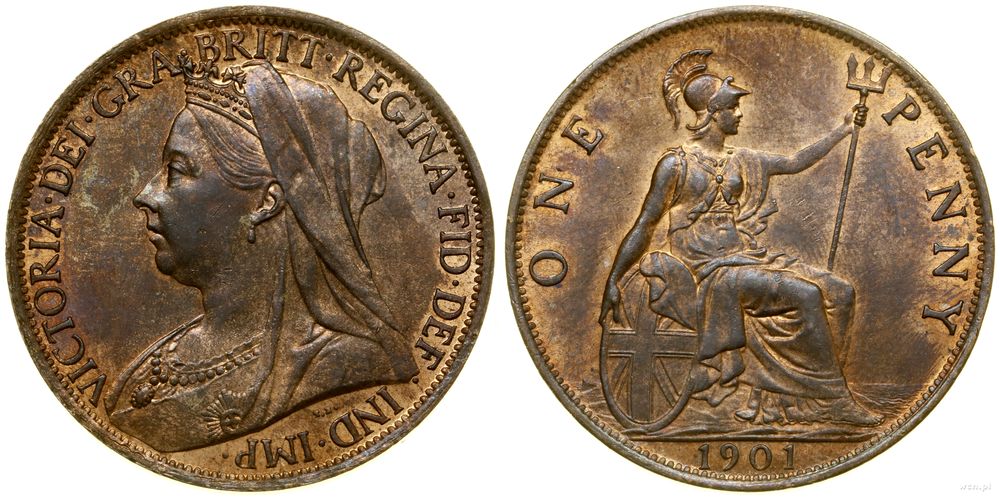 Wielka Brytania, 1 pens, 1901