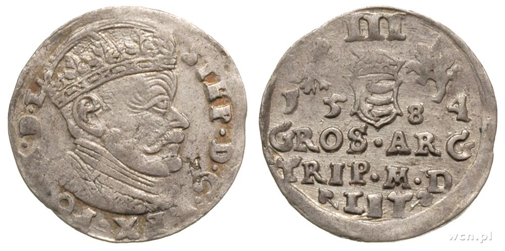 Polska, trojak, 1584