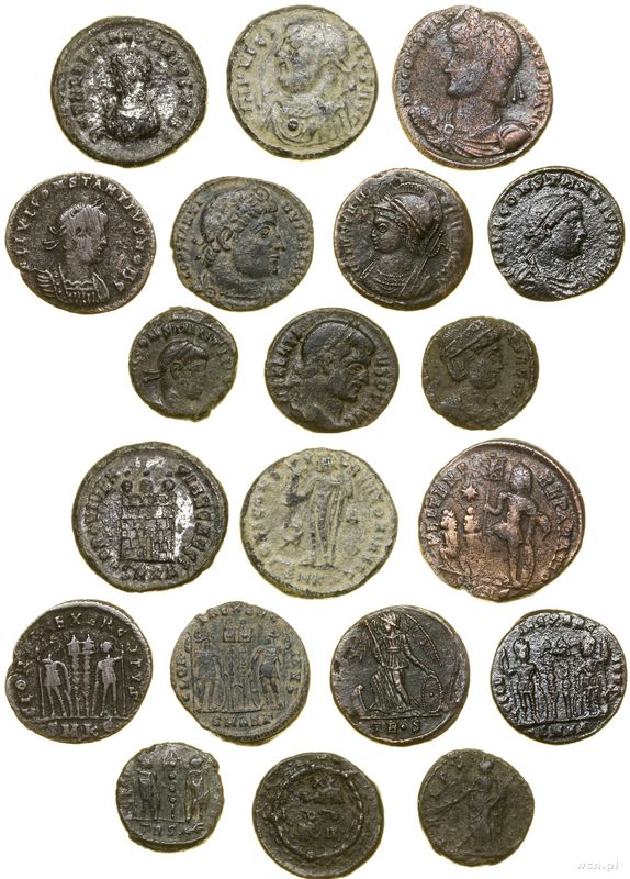 Cesarstwo Rzymskie, zestaw 10 x follis, III-IV w.