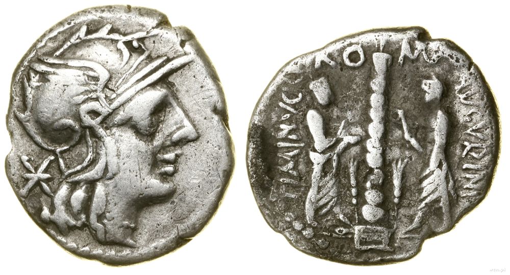 Republika Rzymska, denar, 134 pne