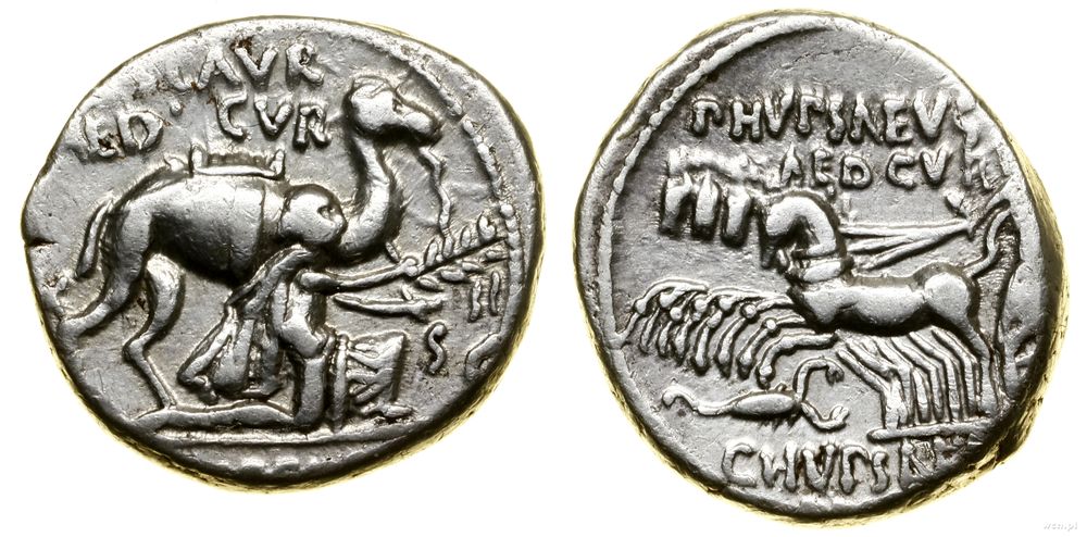 Republika Rzymska, denar, 58 pne
