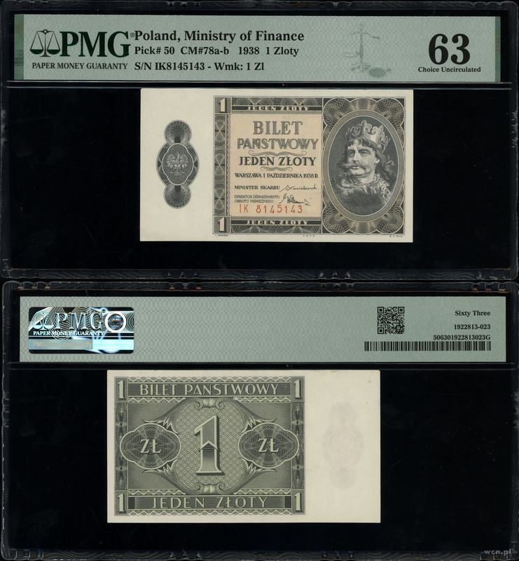 Polska, 1 złoty, 1.10.1938