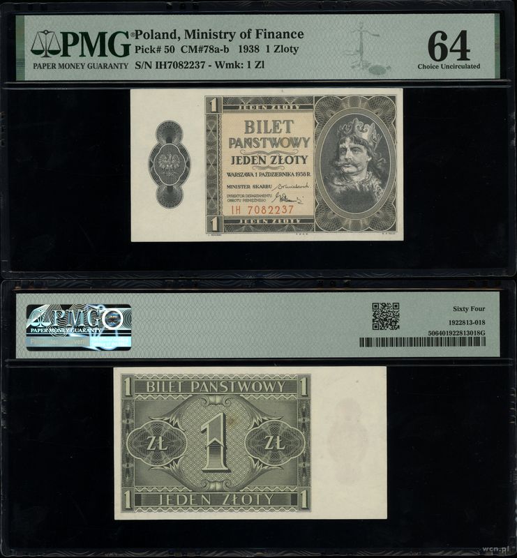 Polska, 1 złoty, 1.10.1938