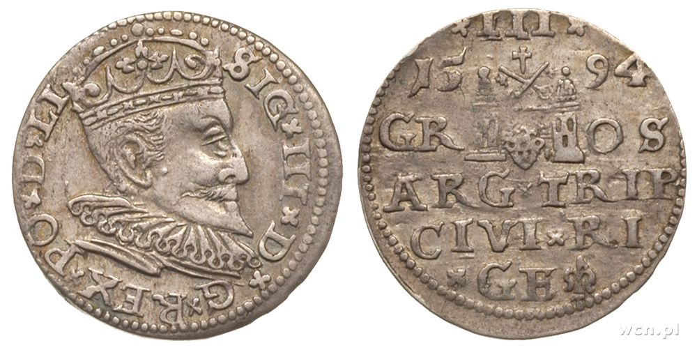 Polska, trojak, 1594