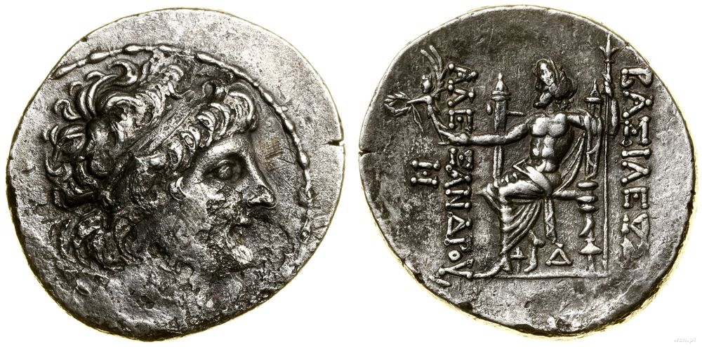 Grecja i posthellenistyczne, tetradrachma, (ok. 128–122 pne)