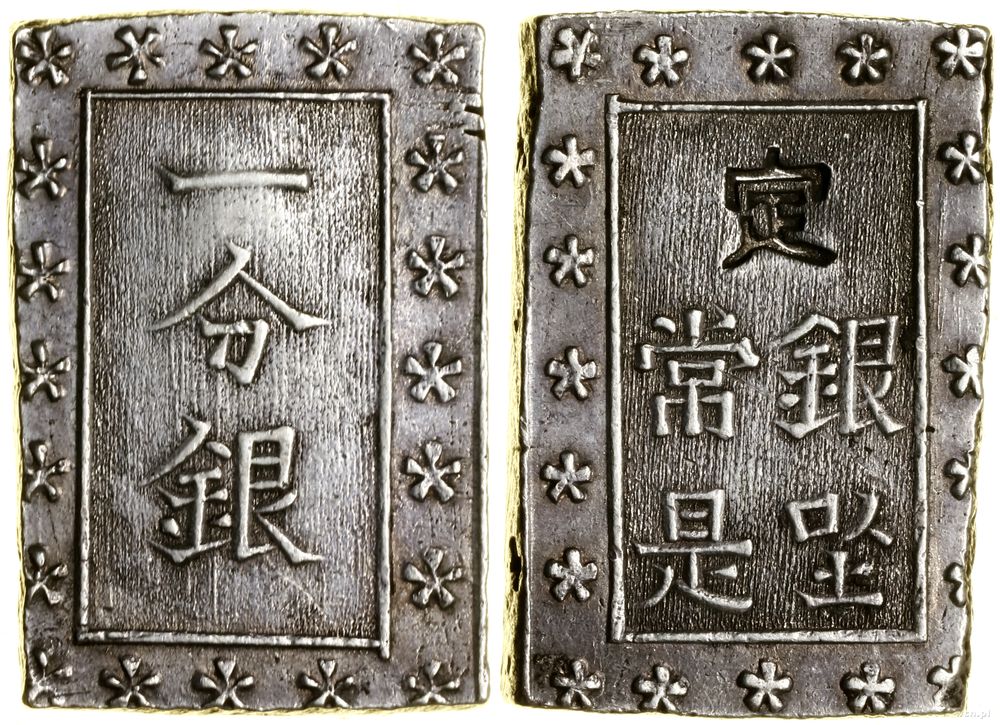 Japonia, 1 Bu srebrny (Ichibu Gin), bez daty (1859–1868)