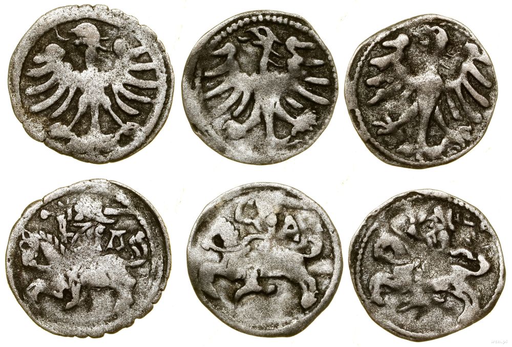 Polska, zestaw 3 x denar litewski