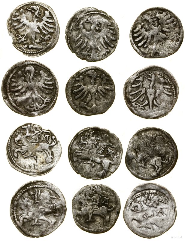 Polska, zestaw 6 x denar litewski